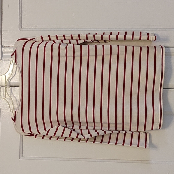 Totoro scoop neck red and white striped soft long sleeve shirt - Picture 2 of 7